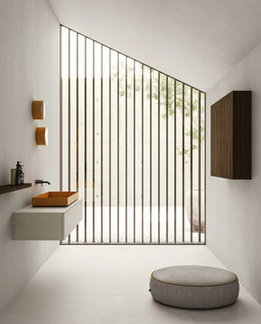 BLOCK H.24 - Wall-mounted wooden vanity unit with doors by Moab - view 3