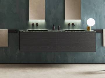 BLOCK H.48 - Double wooden vanity unit with drawers by Moab - view 2