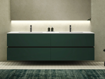 DRESSCODE - Double vanity unit with drawers with integrated washbasin by Moab - view 2