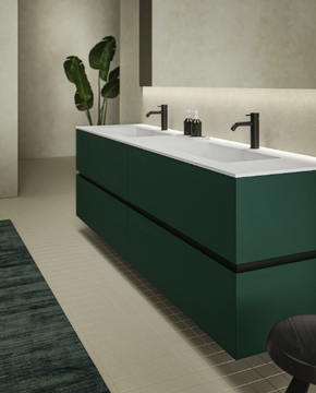 DRESSCODE - Double vanity unit with drawers with integrated washbasin by Moab - view 3