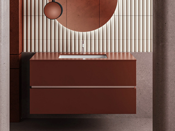 DRESSCODE - Wall-mounted vanity unit with integrated washbasin by Moab - view 2