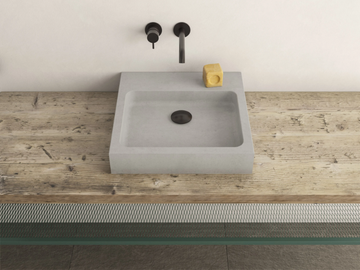 ELLE - Countertop square cement washbasin by Moab - view 3