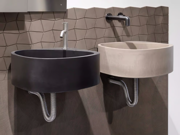 ELLETRE - Wall-mounted single concrete washbasin by Moab - view 2