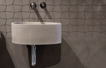 ELLETRE - Wall-mounted single concrete washbasin by Moab - view 3