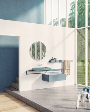 FRAMED GLASS - Glass washbasin countertop by Moab - view 3