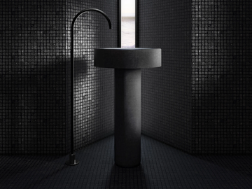 LVC - Freestanding round concrete washbasin by Moab - view 2