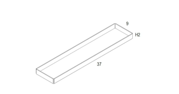BA25 - Stainless steel bathroom wall shelf by Moab - view 3
