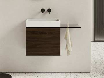 P30 - Wall-mounted wooden vanity unit with doors by Moab - view 2