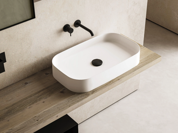 PLANK - Single wooden washbasin countertop by Moab - view 2