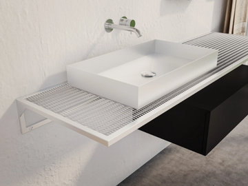 FRAMED METAL - Expanded metal washbasin countertop by Moab - view 2
