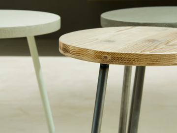 NINO - Low reclaimed wood stool by Moab - view 3