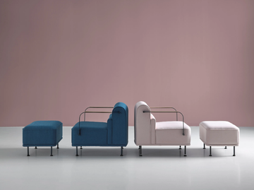 ALPE - Fabric armchair with armrests by Mobboli - view 3