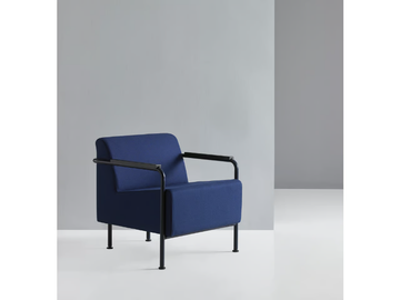 MOMMO MO1PB - Fabric armchair with armrests by Mobboli - view 3