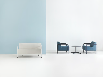 MOMMO MO1PB - Leather armchair with footstool by Mobboli - view 3