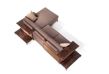 TORINO - Sectional fabric sofa with chaise longue by Mobi - view 3