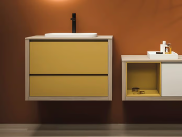 FRAME 6 - Wall-mounted HPL vanity unit by Mobilcrab - view 3