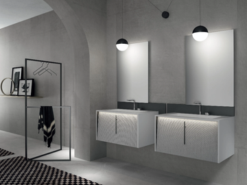 INCLINE 6 - Wall-mounted HPL vanity unit with drawers by Mobilcrab - view 2