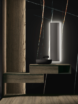 INFINITY 17 - Wall-mounted HPL vanity unit with drawers by Mobilcrab - view 3