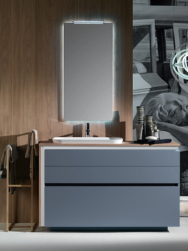 LINK 4 - Floor-standing HPL vanity unit with drawers by Mobilcrab - view 3