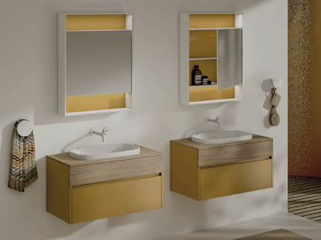 MOOD 11 - Wall-mounted HPL vanity unit with drawers by Mobilcrab - view 2