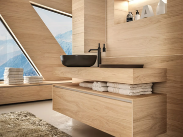 PIANI 8 - HPL washbasin countertop / vanity unit by Mobilcrab - view 2