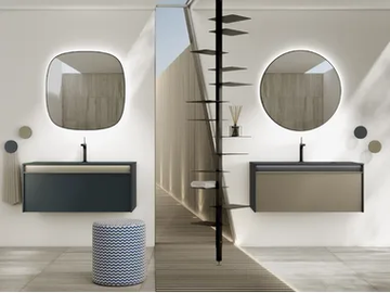 LINE 8 - Wall-mounted HPL vanity unit with drawers by Mobilcrab - view 2