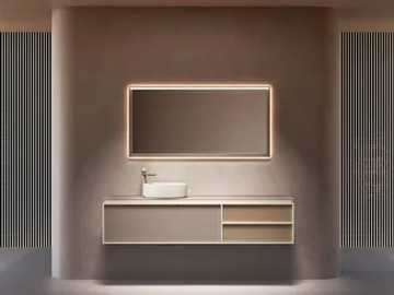 ZEN 4 - Wall-mounted HPL vanity unit by Mobilcrab - view 2