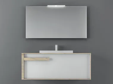 IN&OUT 3 - Wall-mounted HPL vanity unit by Mobilcrab - view 2