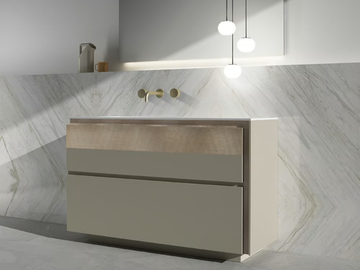 LINK 10 - Floor-standing HPL vanity unit with drawers by Mobilcrab - view 2