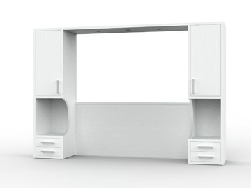 ZEUS PO 03 - Storage headboard with integrated nightstands for hotel rooms by Mobilspazio - view 2