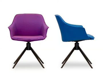 KEDUA - Swivel upholstered fabric chair with armrests by Mobliberica - view 3