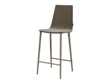 SALT - High upholstered fabric stool with footrest by Mobliberica - view 2