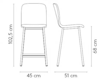 PEPPER - High wooden stool with footrest by Mobliberica - view 3