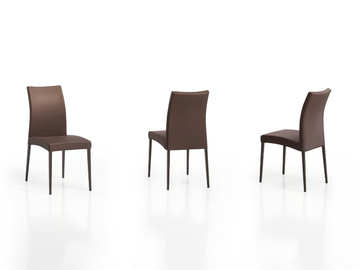 ELIS - Upholstered leather chair with removable cover by Mobliberica - view 3