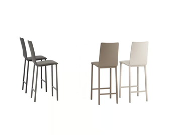 KOKO - High upholstered leather stool by Mobliberica - view 3