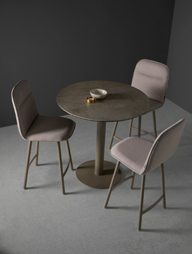 KÖLN - High upholstered fabric stool by Mobliberica - view 3