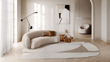 ATLAS SAND - Rectangular handmade wool rug by Mohebban - view 3