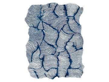 OCEANO BLUE - Handmade rectangular wool rug by Mohebban - view 2