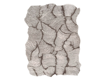 OCEANO TAUPE - Handmade rectangular wool rug by Mohebban - view 2