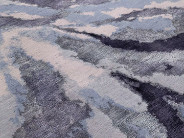 TIRA - Patterned rectangular handmade Bamboo silk rug by Mohebban - view 3