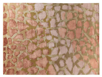 GERI - Patterned rectangular handmade Bamboo silk rug by Mohebban - view 2