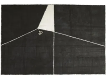 BLACK IS BLACK - Rectangular handmade hemp rug by Mohebban - view 2