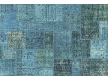PATCHWORK DARK TURQUOISE - Patchwork custom rug by Mohebban - view 2