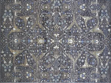 HERIZ - H4006 - Patterned rectangular handmade wool rug by Mohebban - view 2