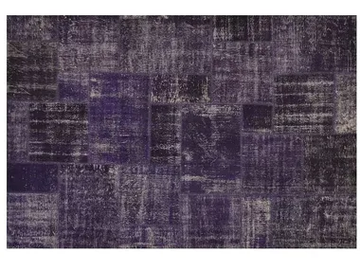 PATCHWORK DARK PURPLE - Rectangular patchwork handmade rug by Mohebban - view 2