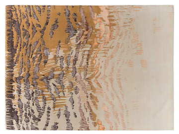 TIGRIS - Patterned rectangular handmade Bamboo silk rug by Mohebban - view 2