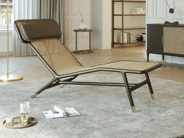 JOYCE - Vienna straw chaise longue by Morelato - view 2