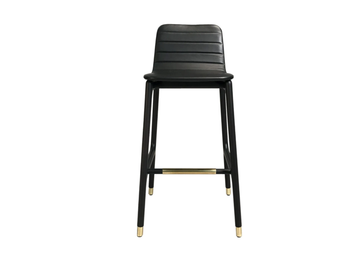 JOYCE - High upholstered leather stool with back by Morelato - view 3
