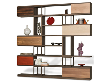 SWING - Open freestanding ash bookcase by Morelato - view 3