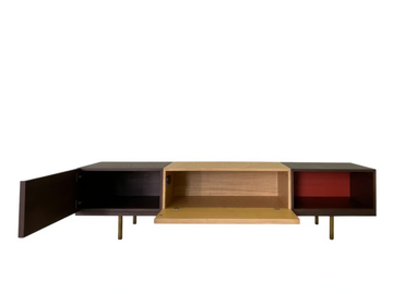 SWING - Low wooden TV cabinet by Morelato - view 3